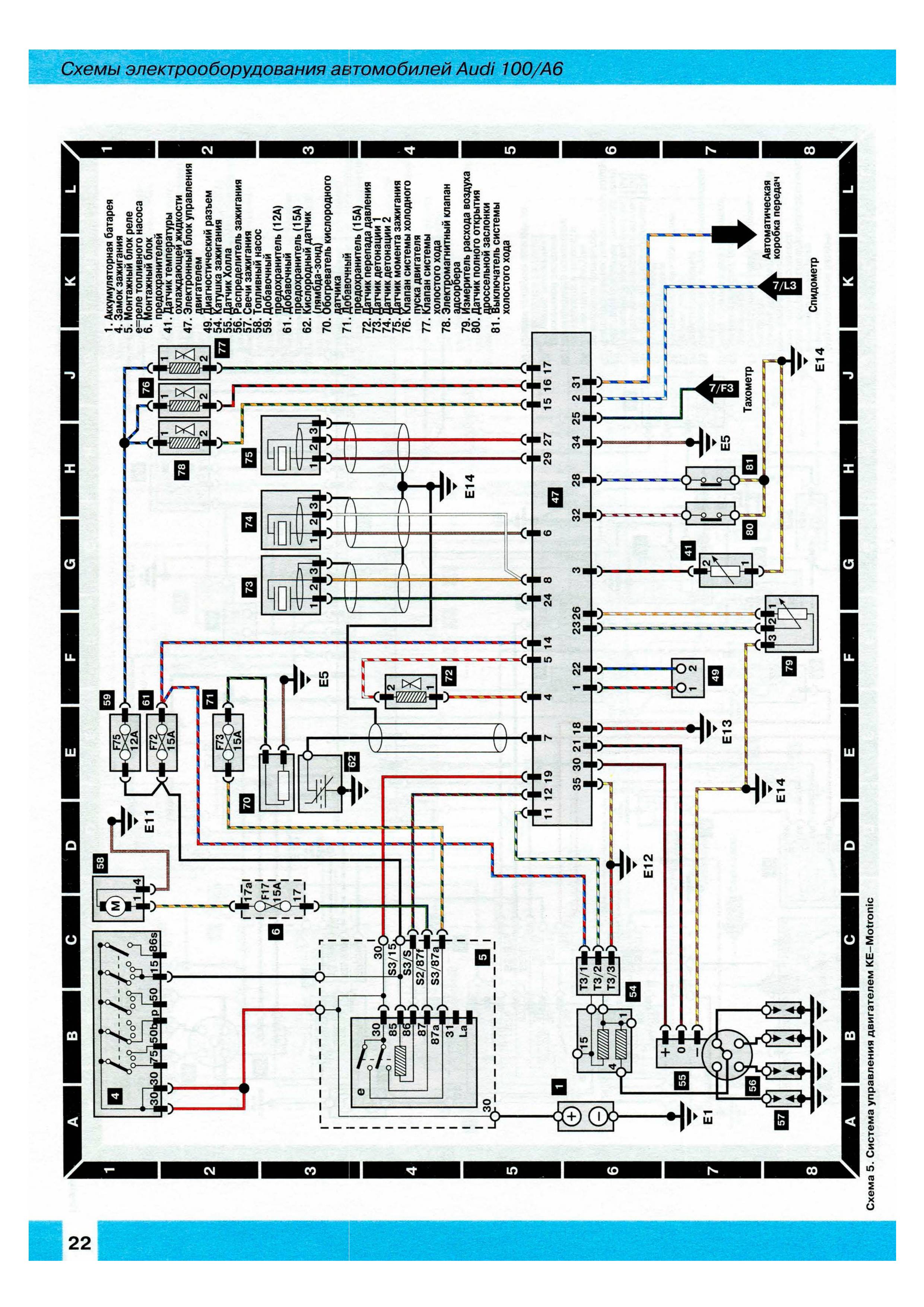 Схема электрооборудования ауди а6 с4