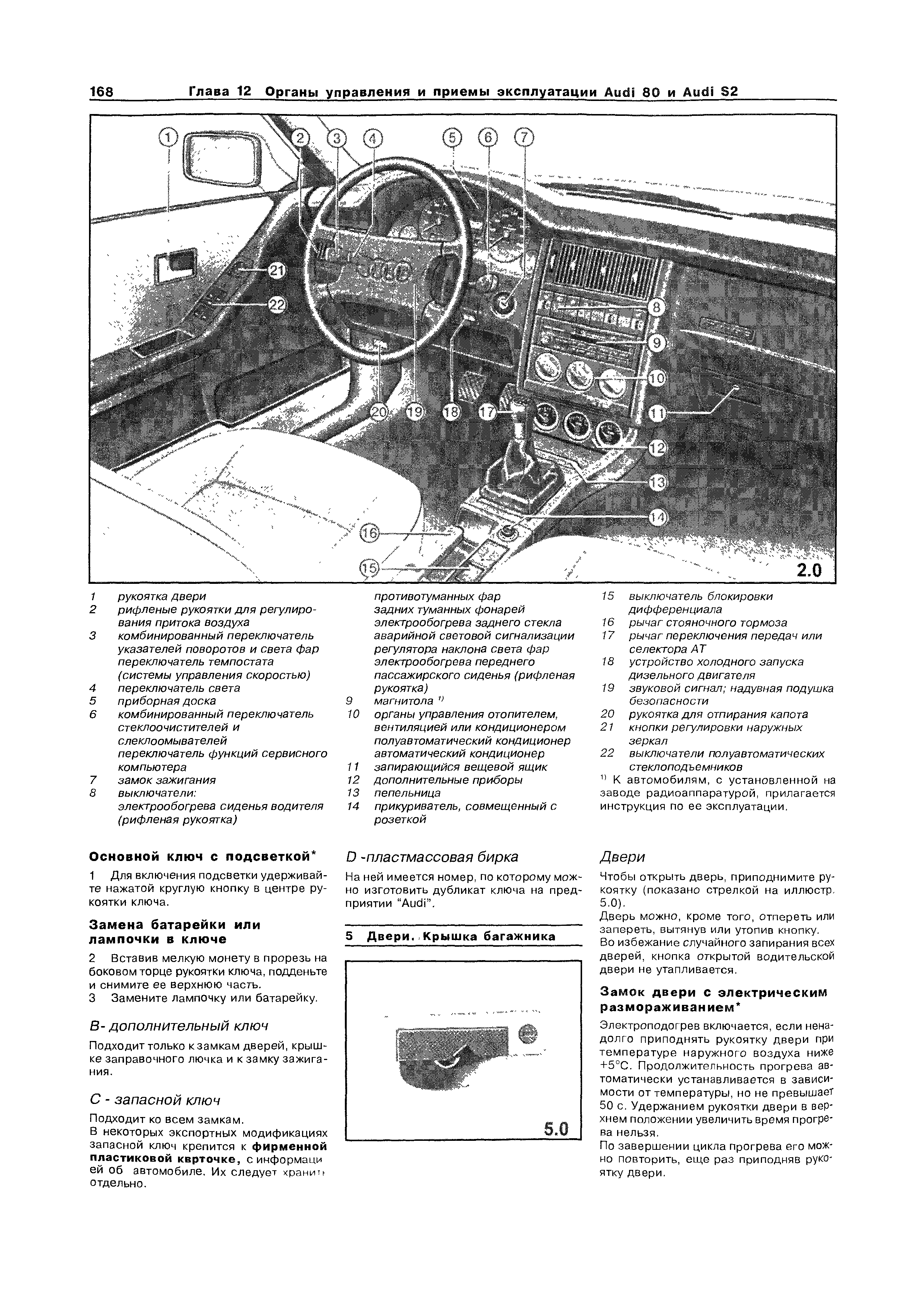 Ауди 80 б3 схема предохранителей 1988