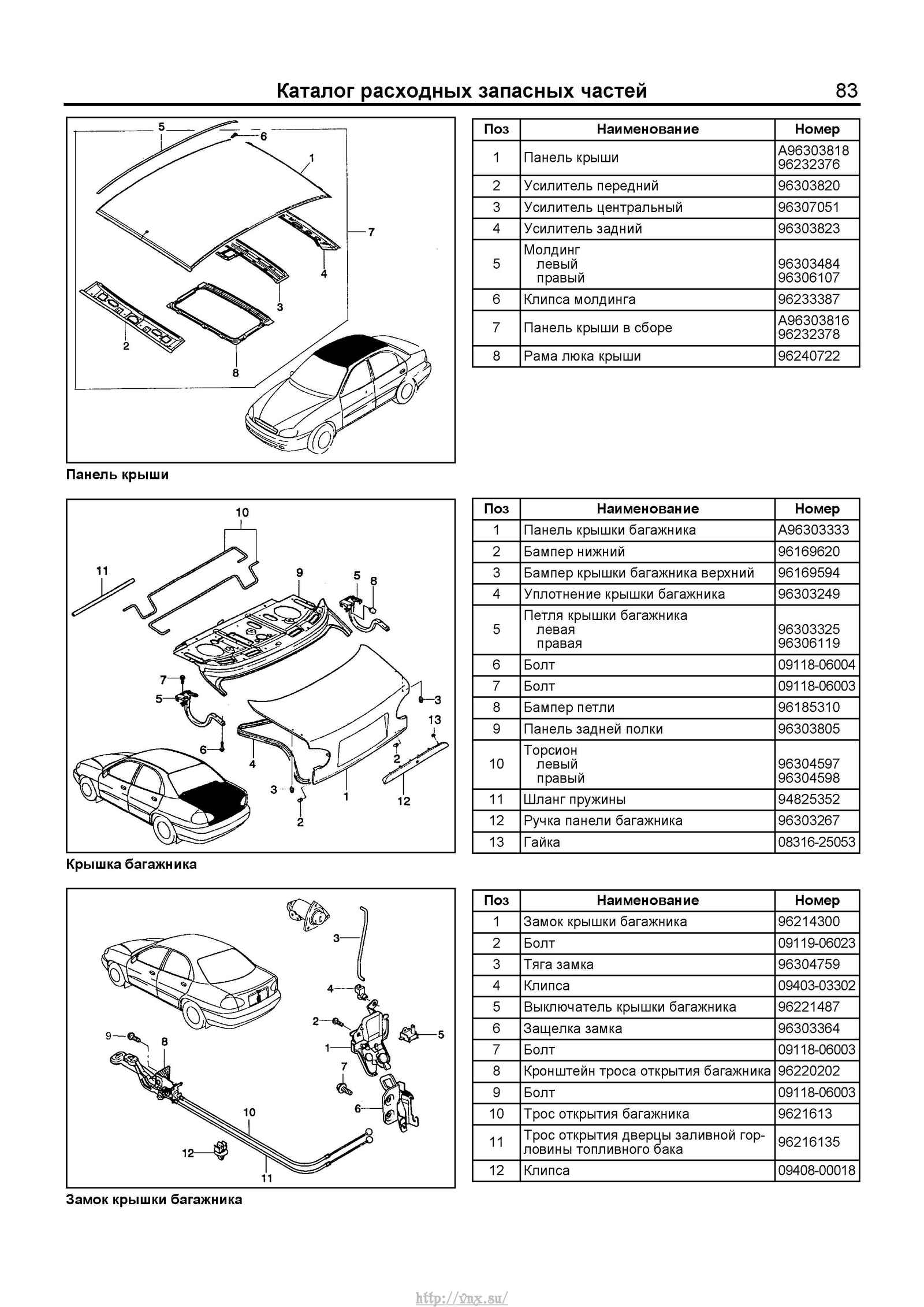 Схема chevrolet lanos