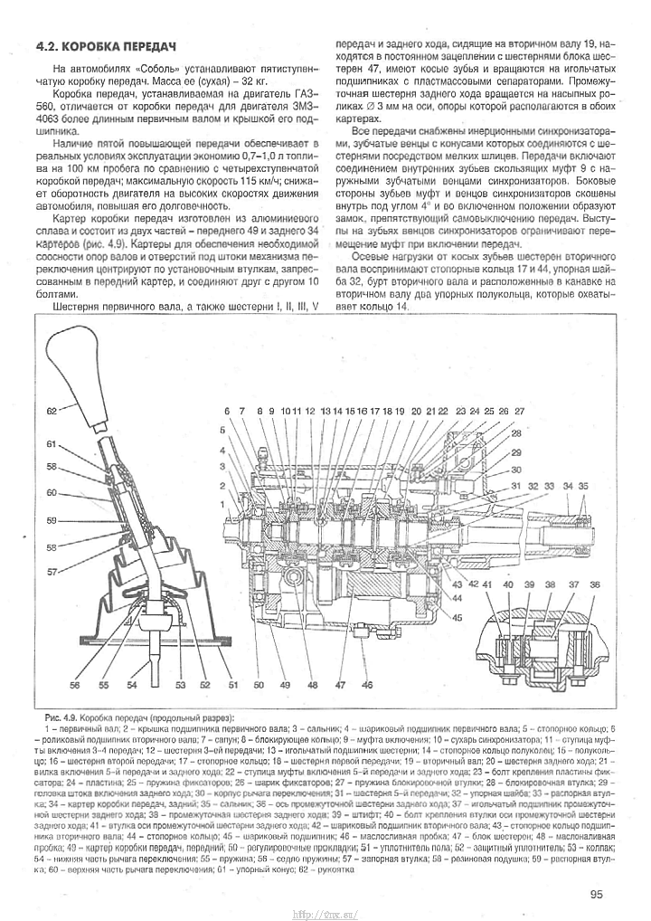 Схема сборки кпп газель 5 ступка