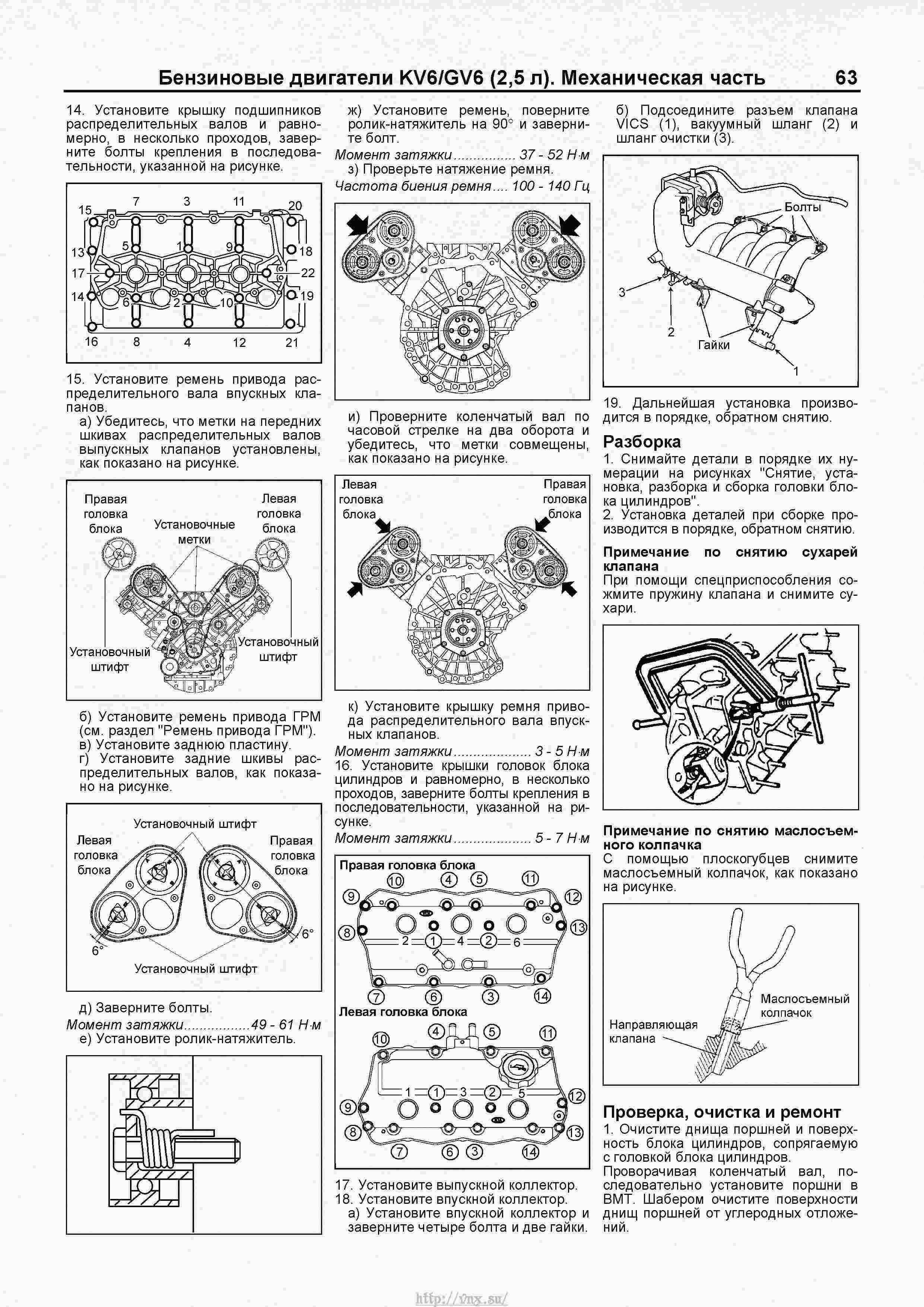 Момент затяжки гбц киа карнивал