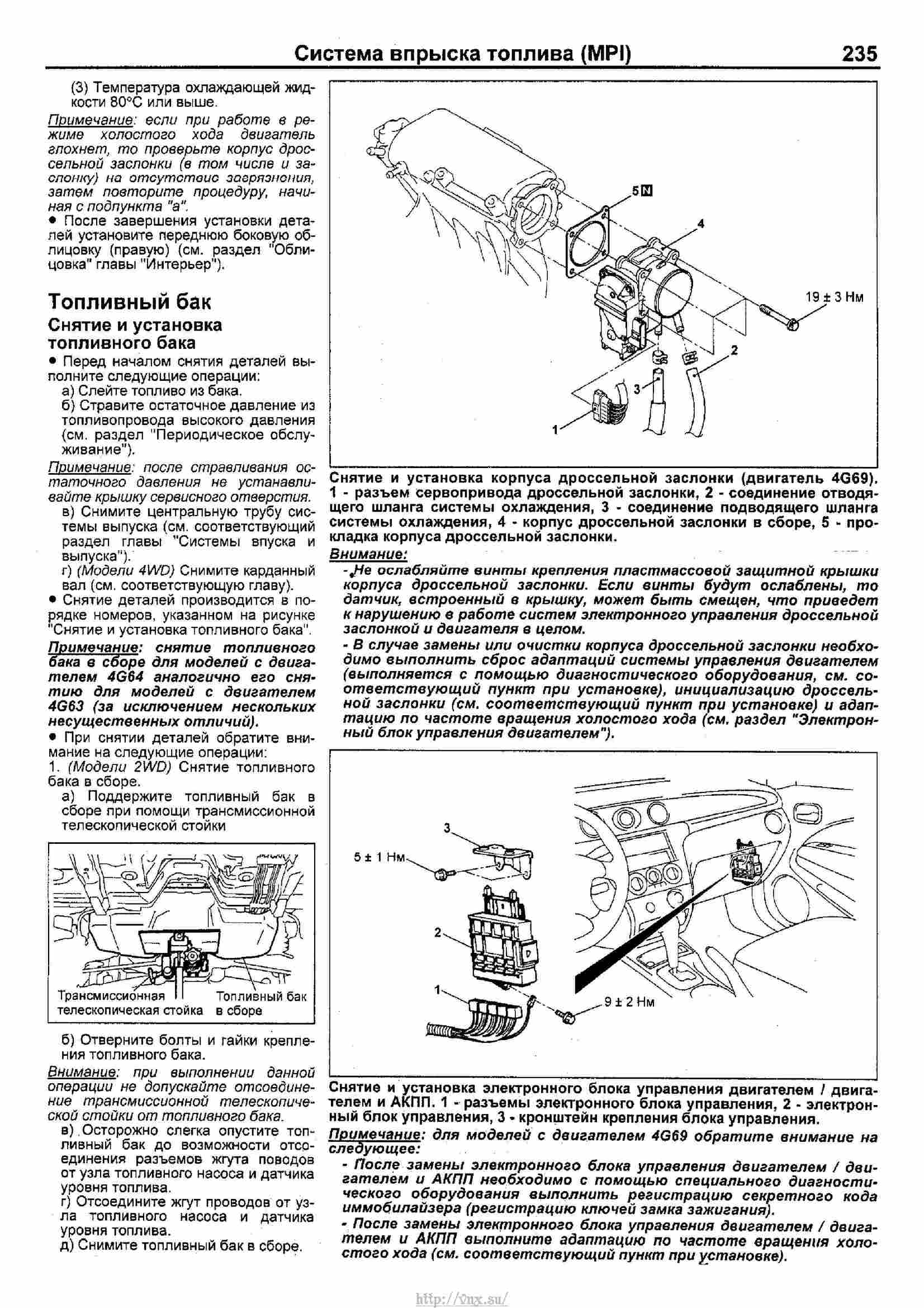 Адаптация дроссельной заслонки митсубиси аутлендер