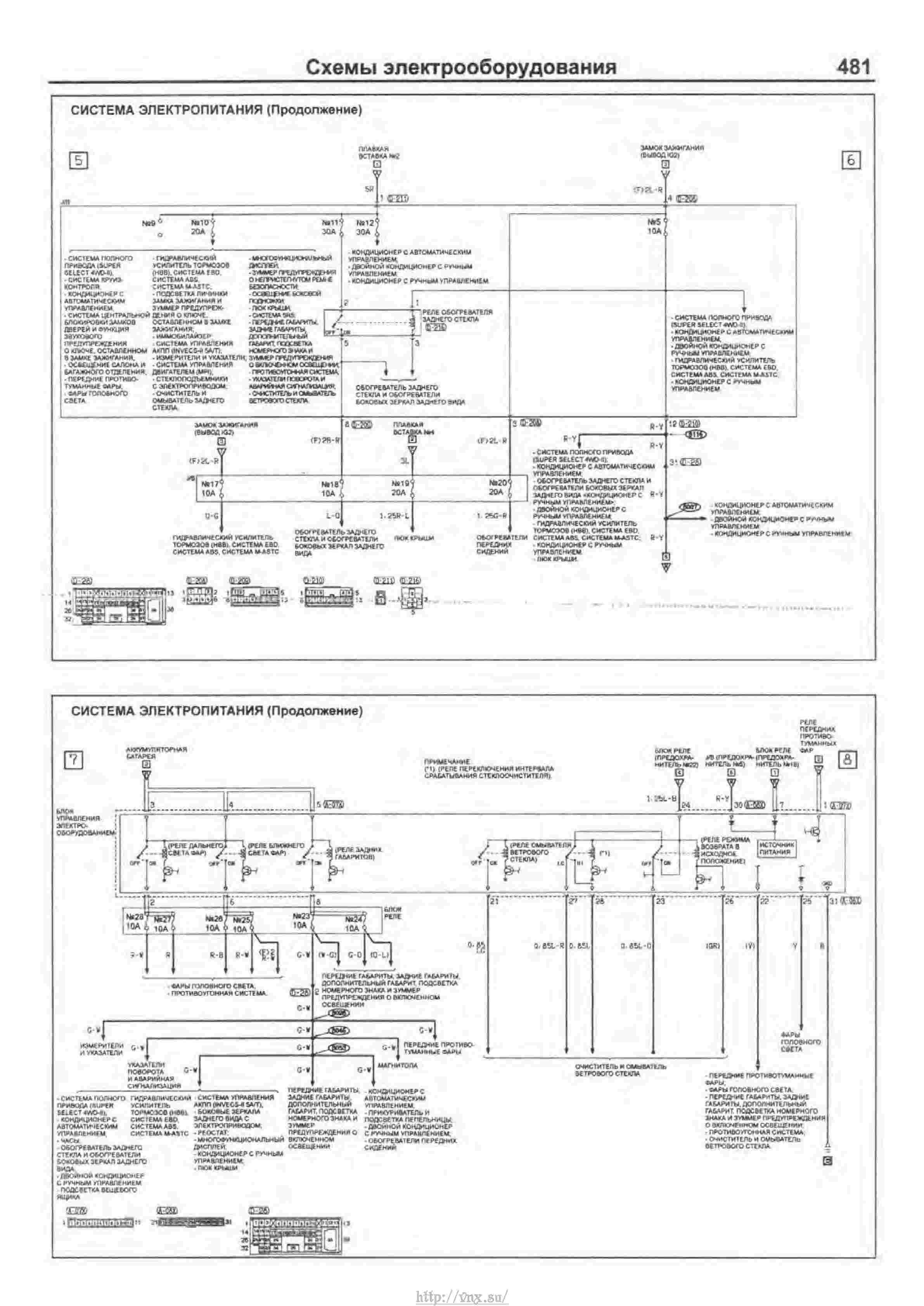 Схема электрооборудования mitsubishi libero