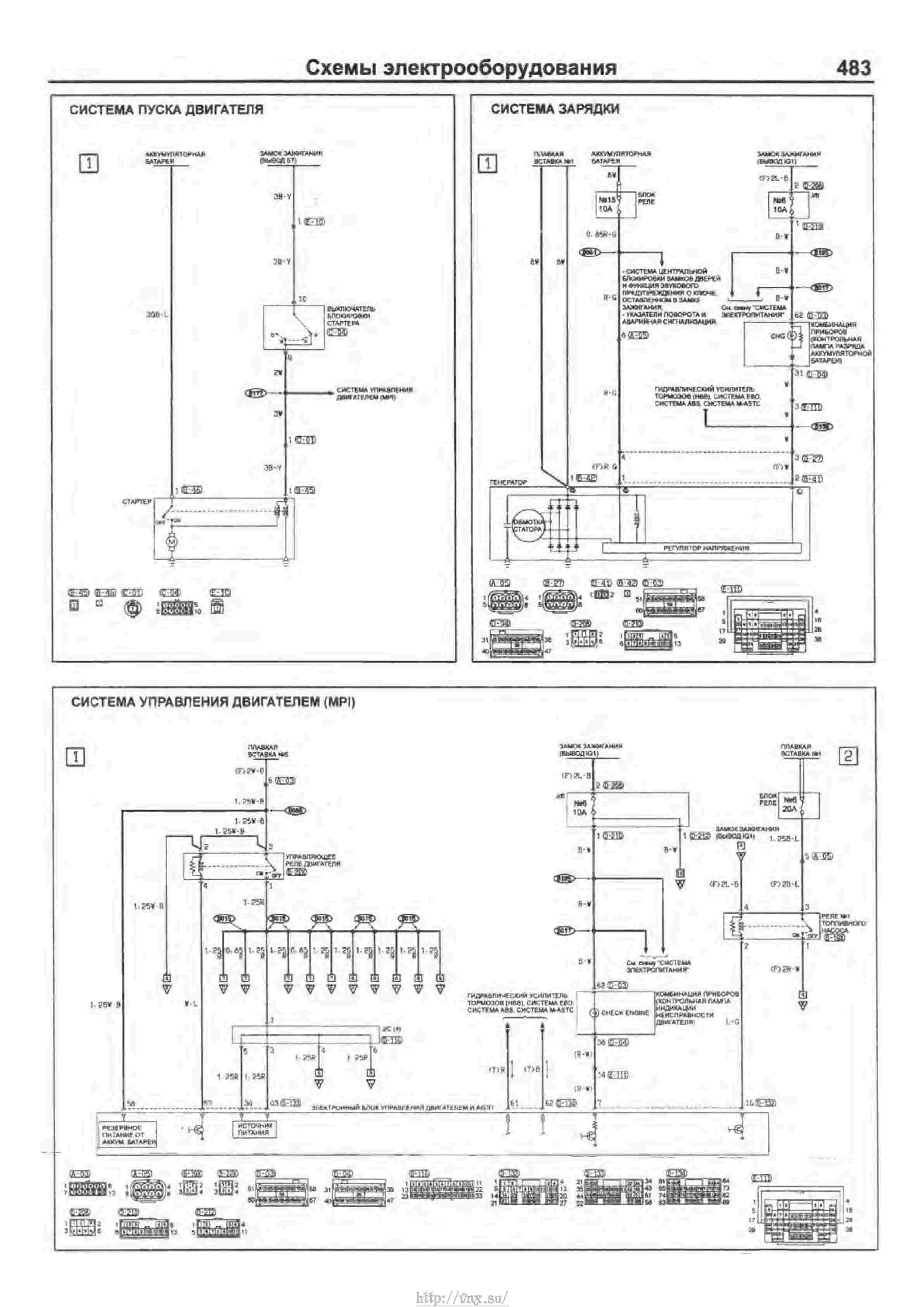 Электрическая схема митсубиси паджеро 3 дизель