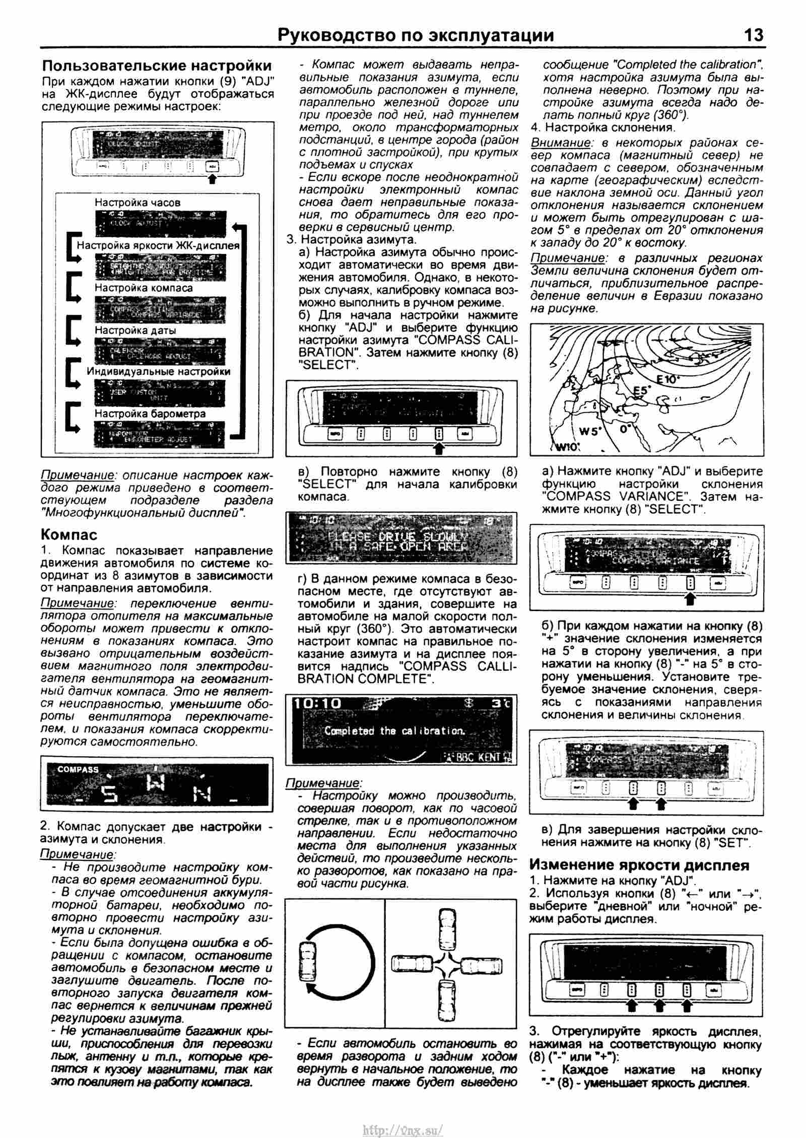 Калибровка компаса паджеро 4