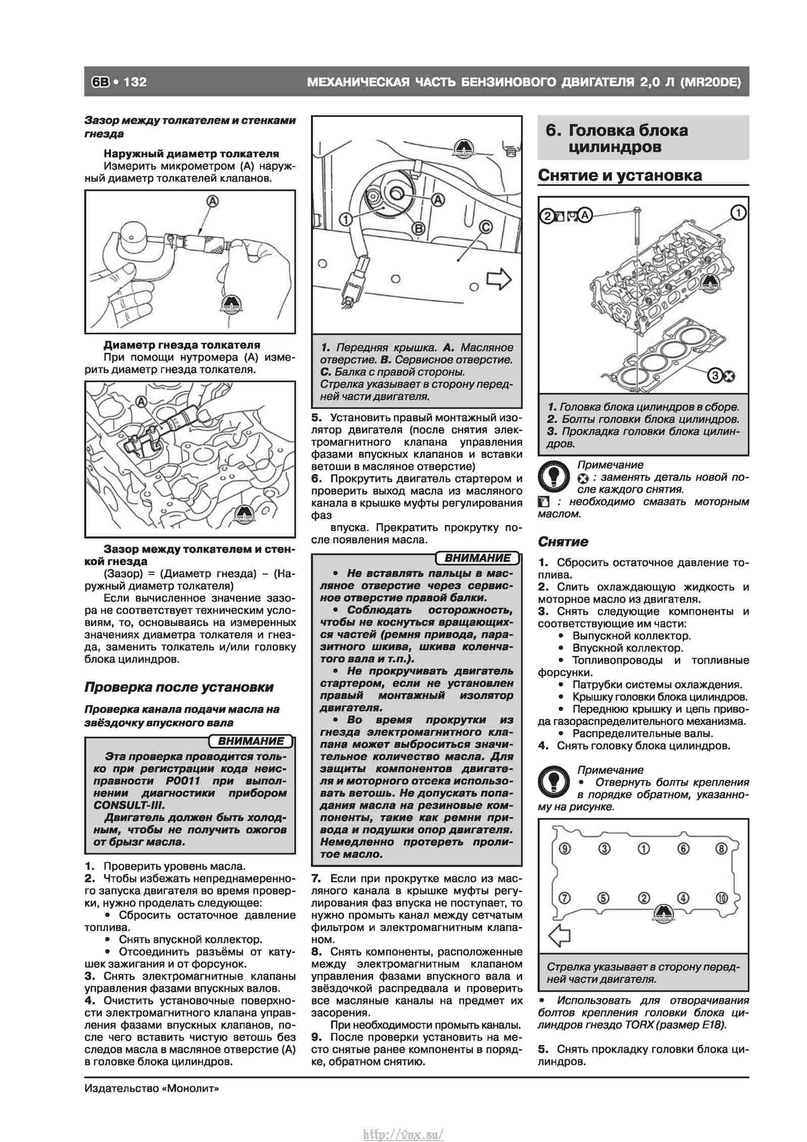 Схема двигателя mr20de