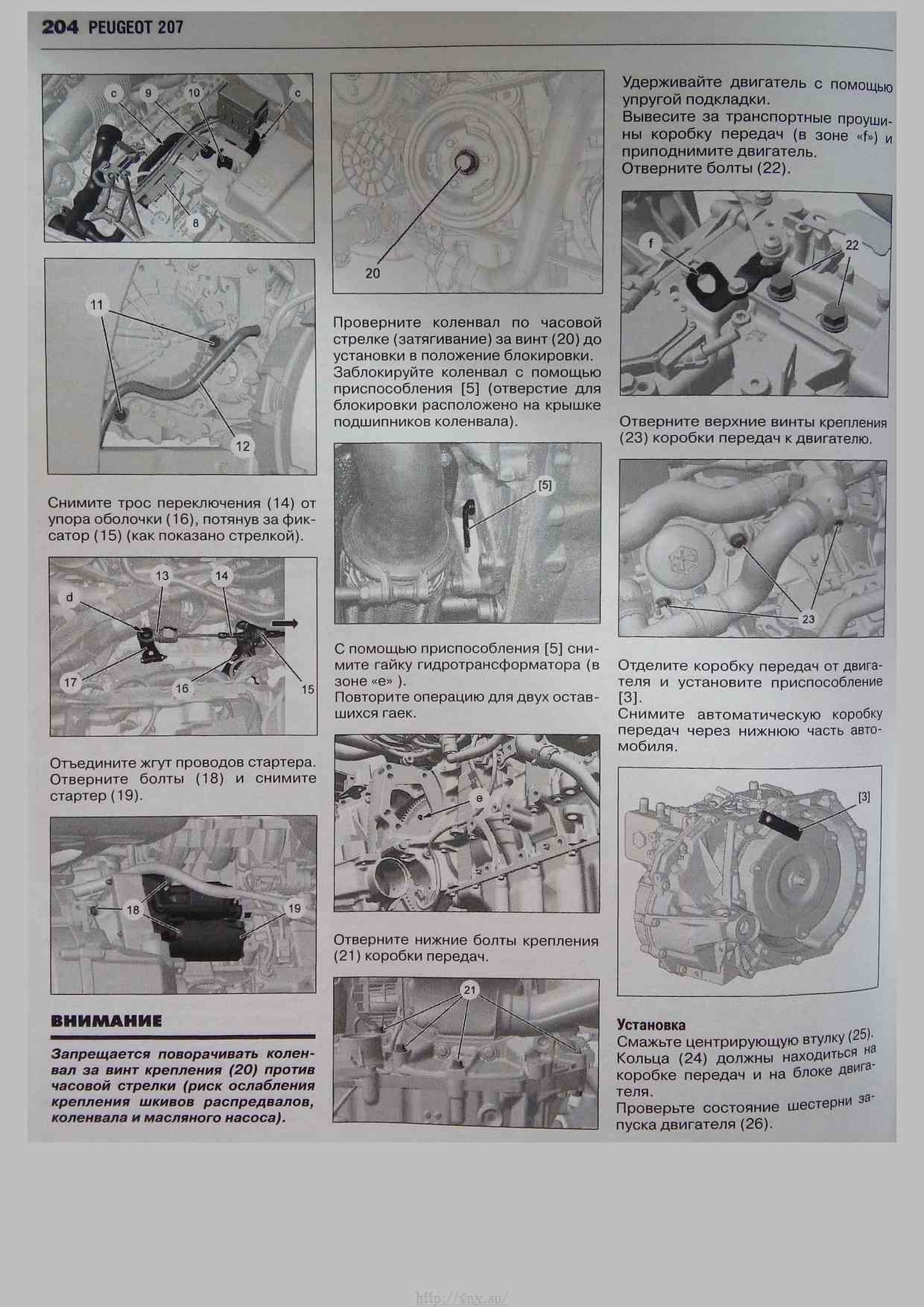 Ремонт робота пежо 207