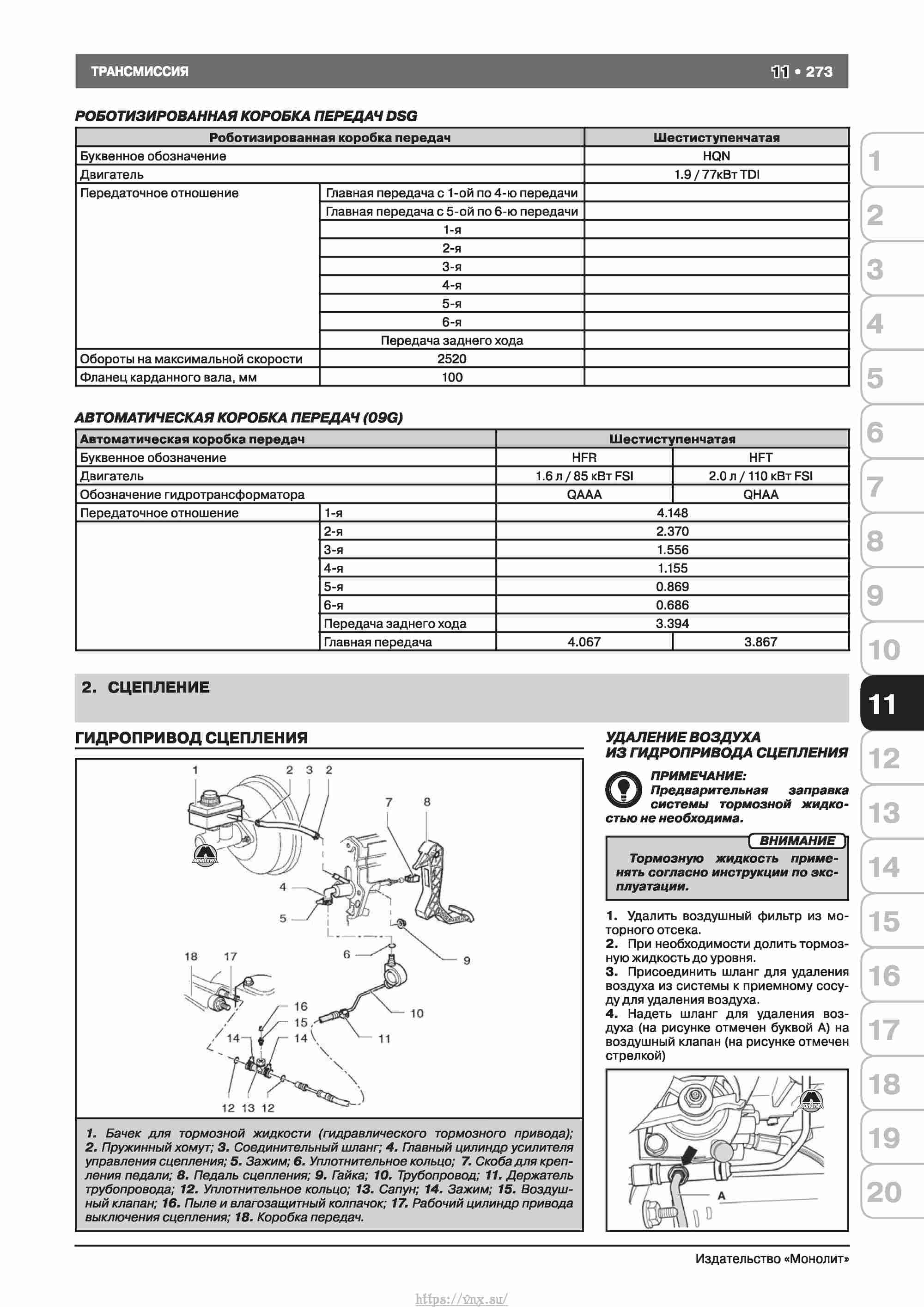 Skoda Octavia II/ Combi/ Scout A5 c 2008 руководство по ремонту и эксплуатации страница 281