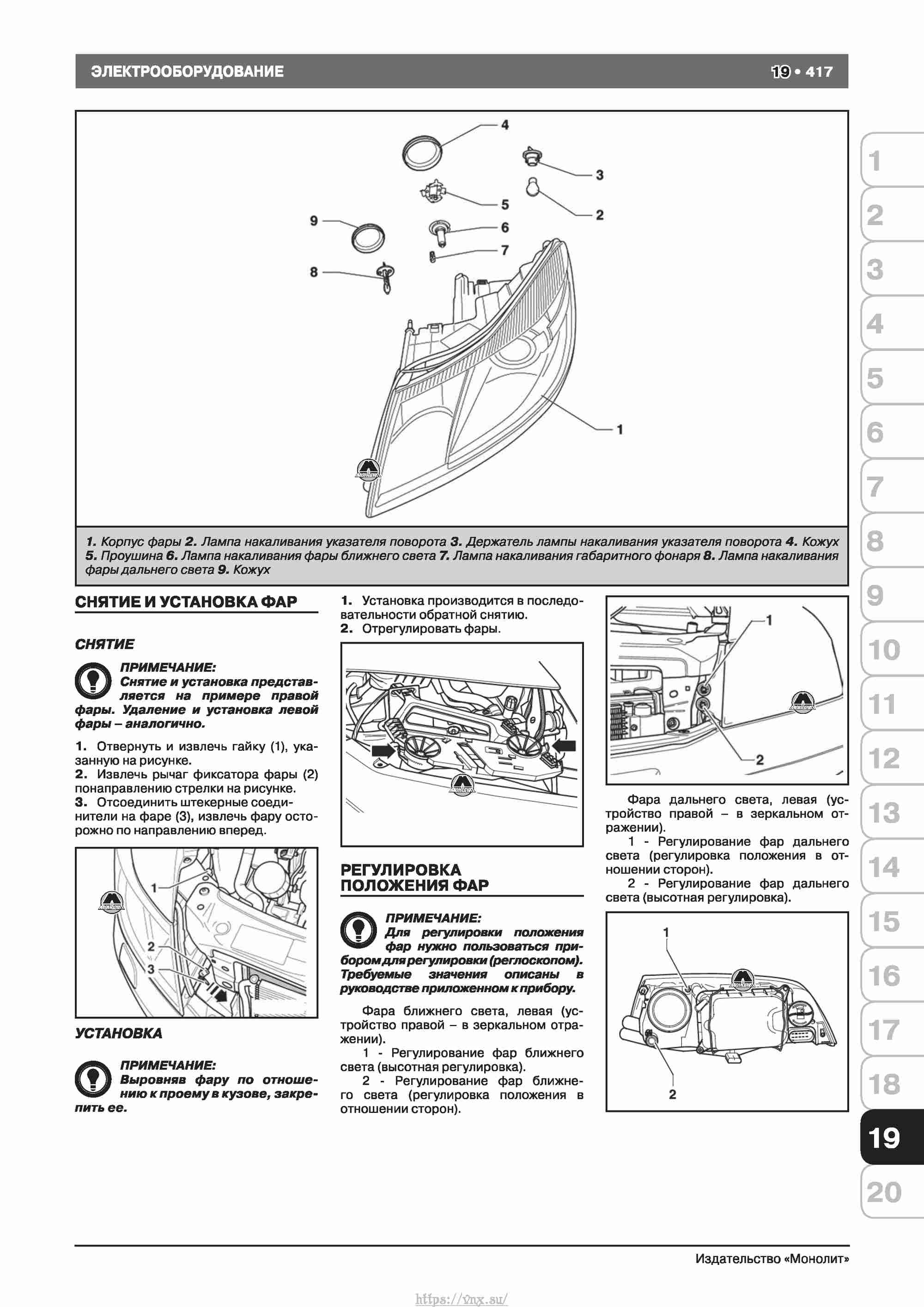 Skoda Octavia II/ Combi/ Scout A5 c 2008 руководство по ремонту и эксплуатации страница 425