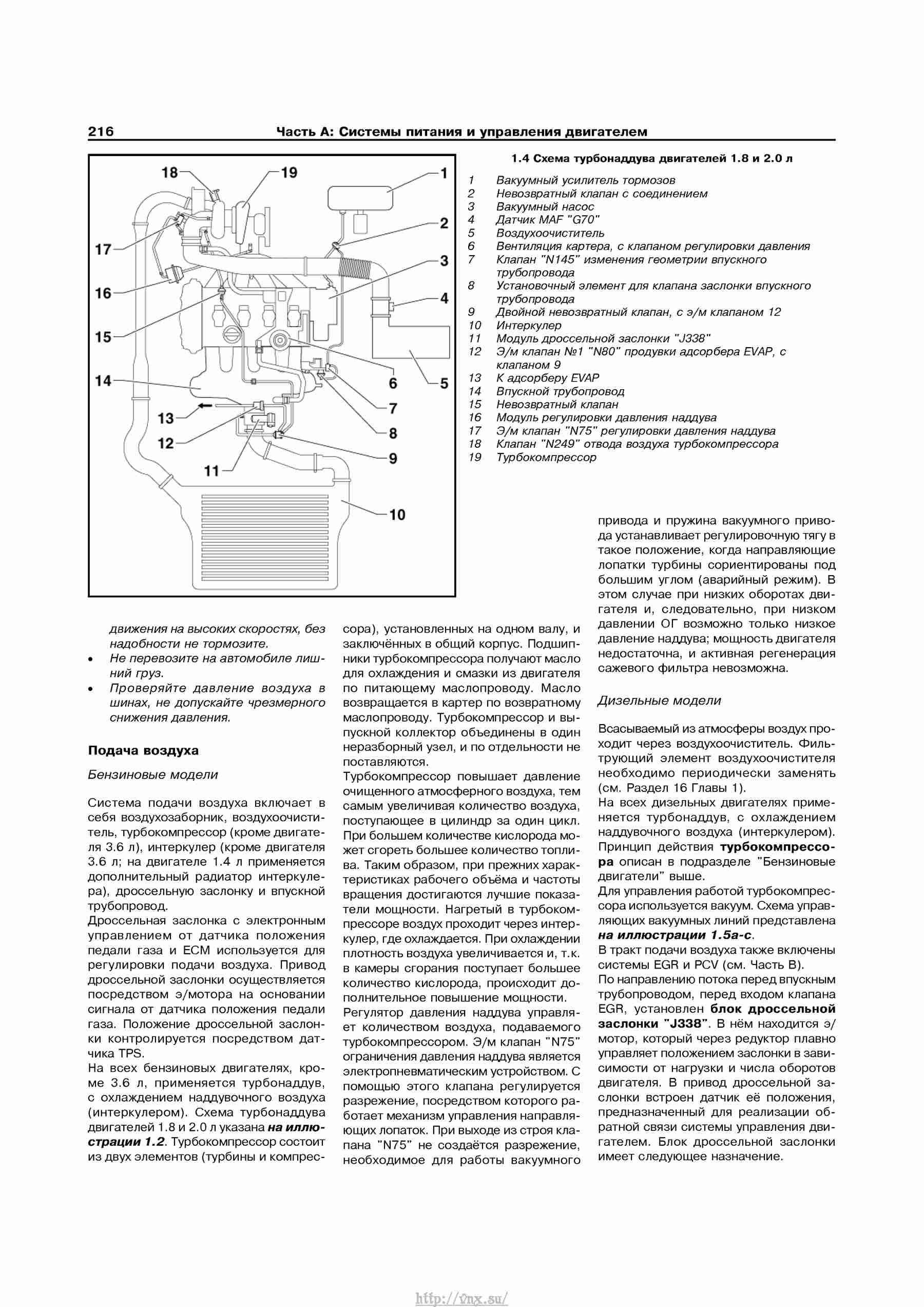 Устройство, обслуживание, ремонт и эксплуатация автомобилей Skoda Superb II страница 216