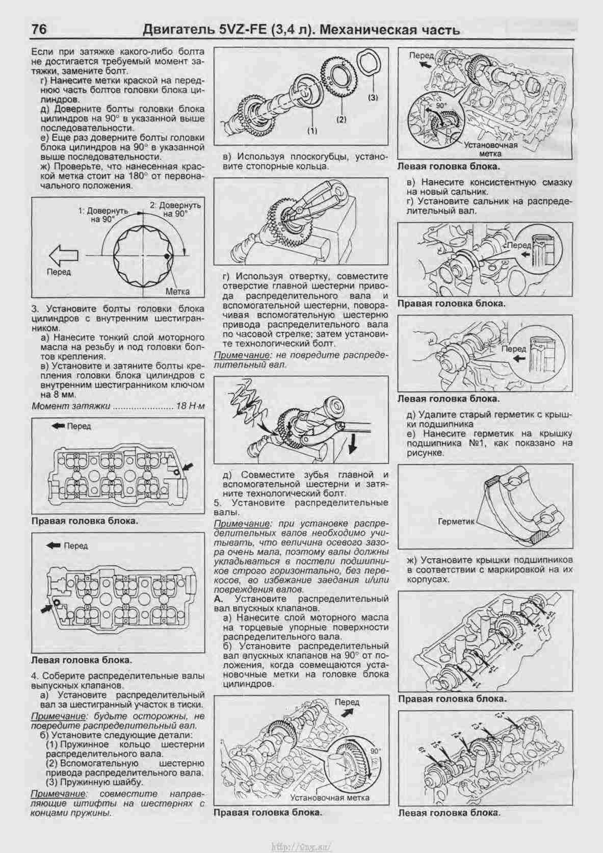 Схема затяжки гбц 4a fe