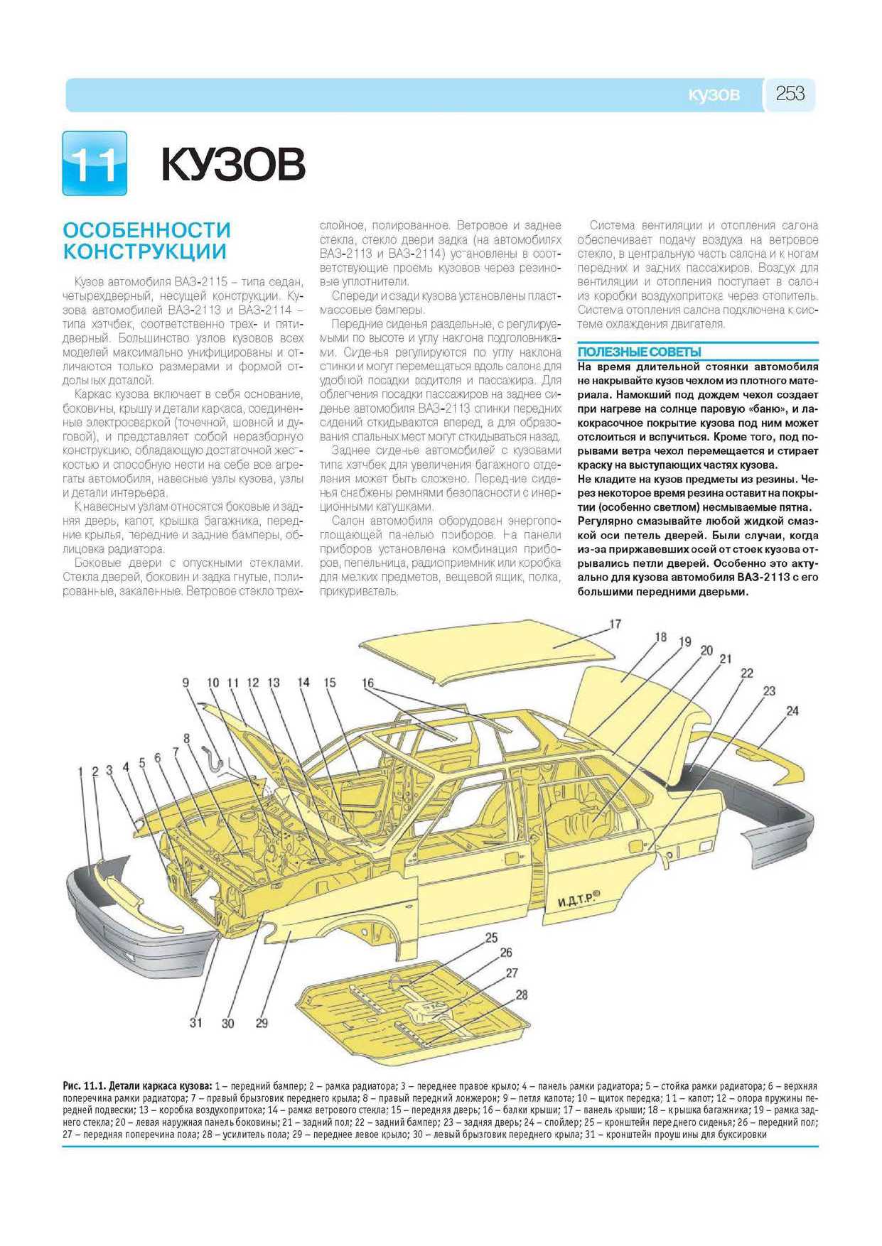 ВАЗ-2113, ВАЗ-2114, ВАЗ-2115 Руководство по эксплуатации, техническому обслуживанию и ремонту страница 251