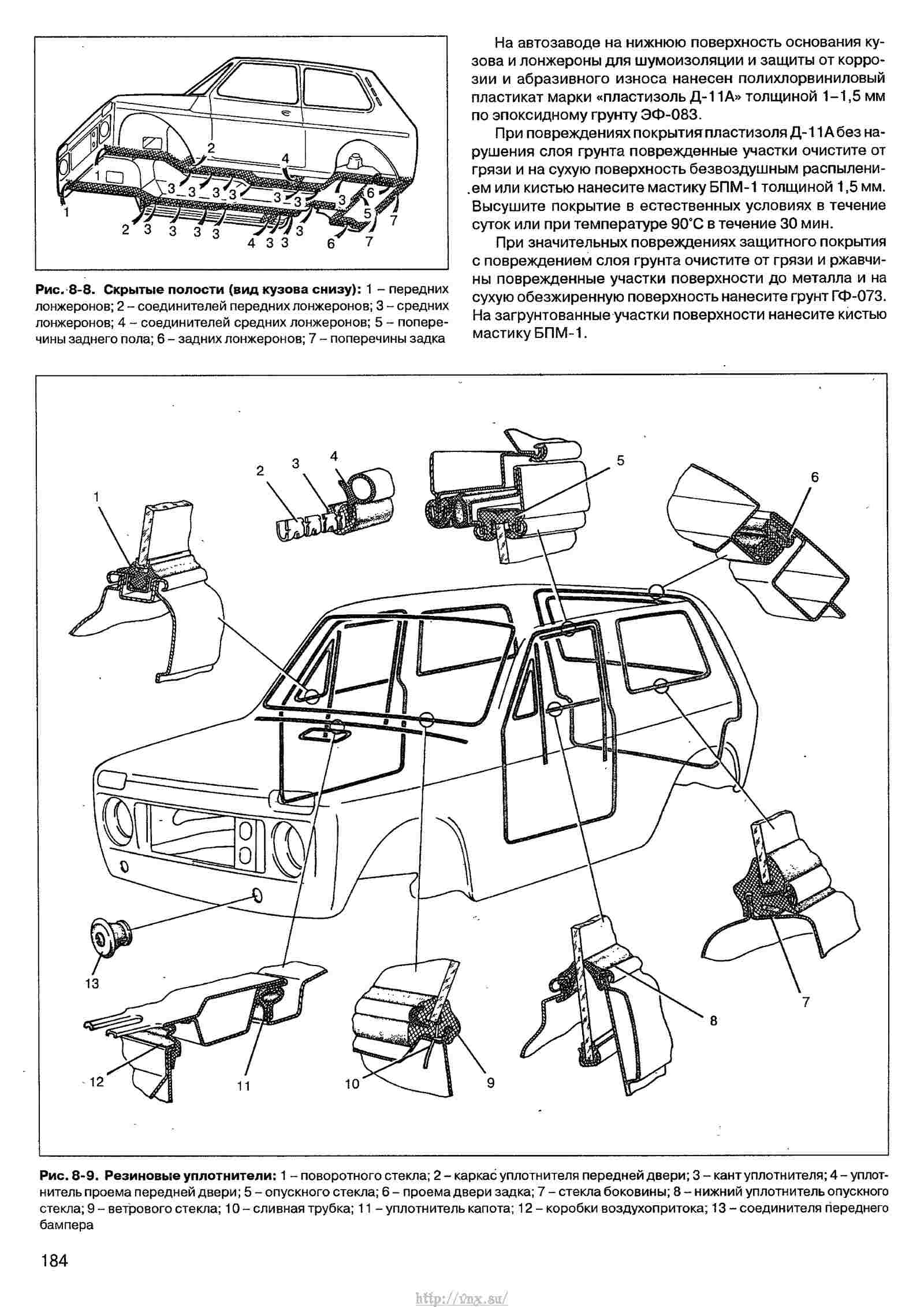 Скрытые полости нива 21214 схема