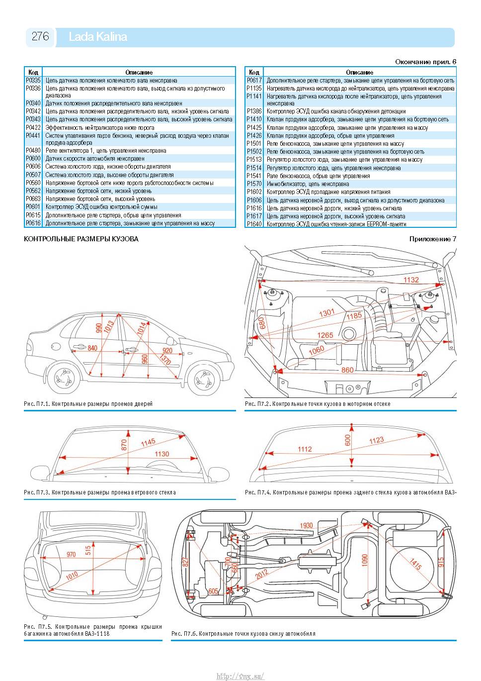 Lada Kalina с 2004 Руководство по эксплуатации, техобслуживанию и ремонту страница 274