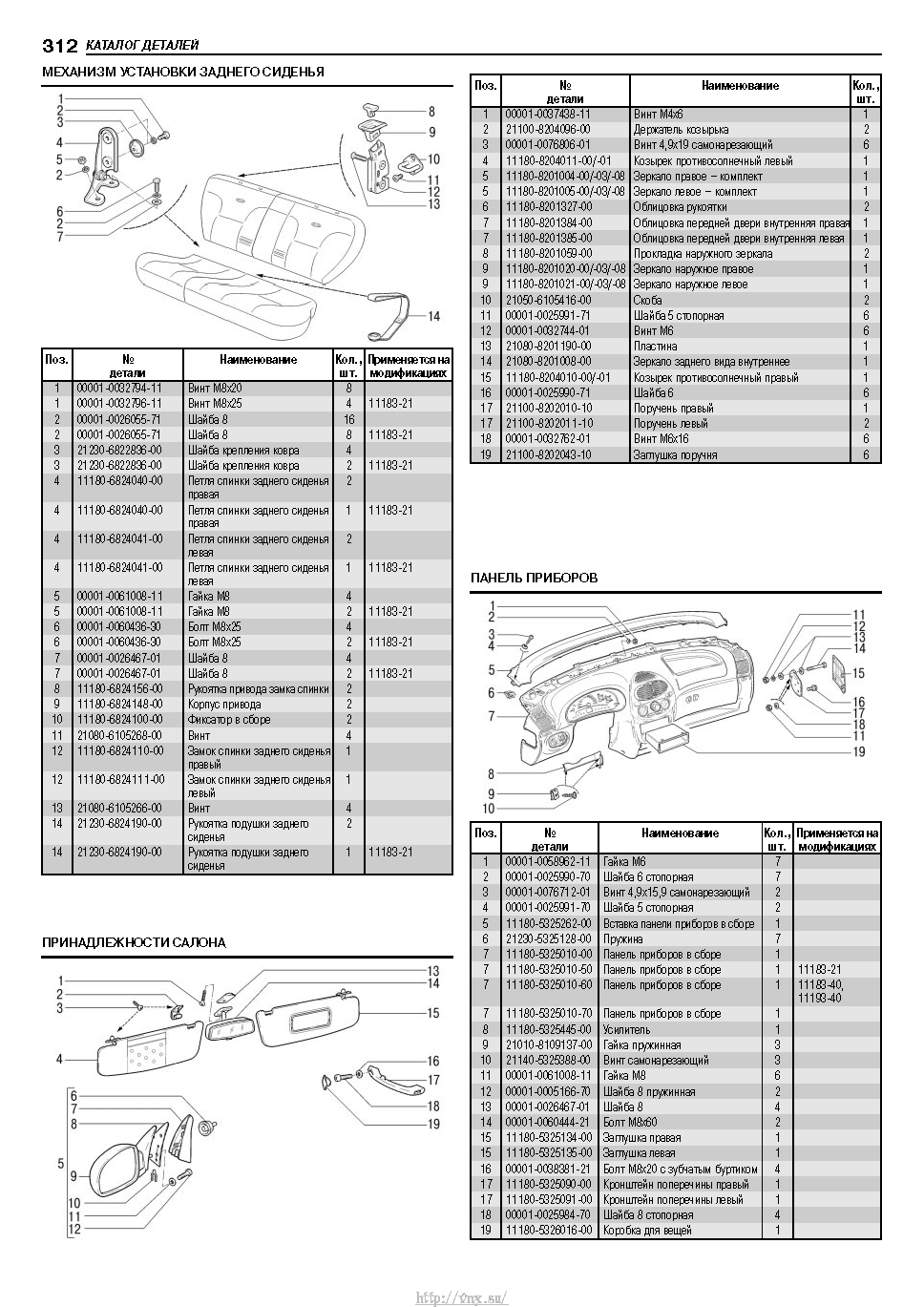 Lada Kalina с 2004 Руководство по эксплуатации, техобслуживанию и ремонту страница 310