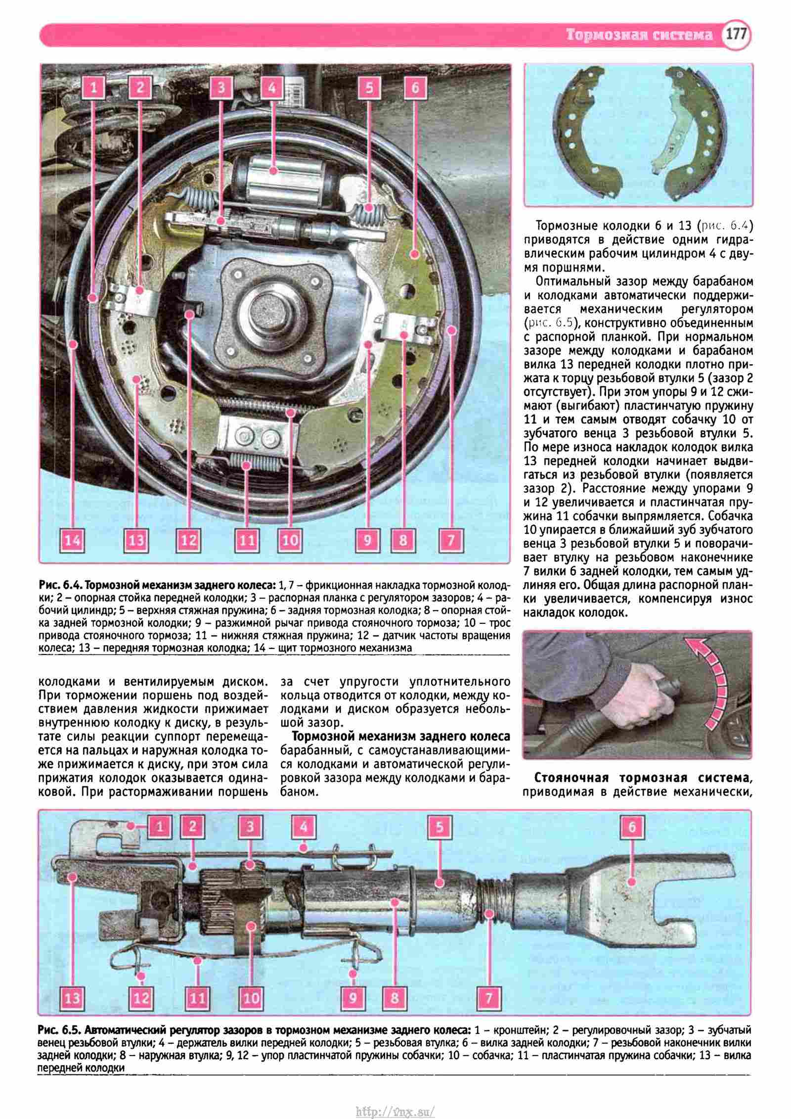 Схема задних тормозов веста