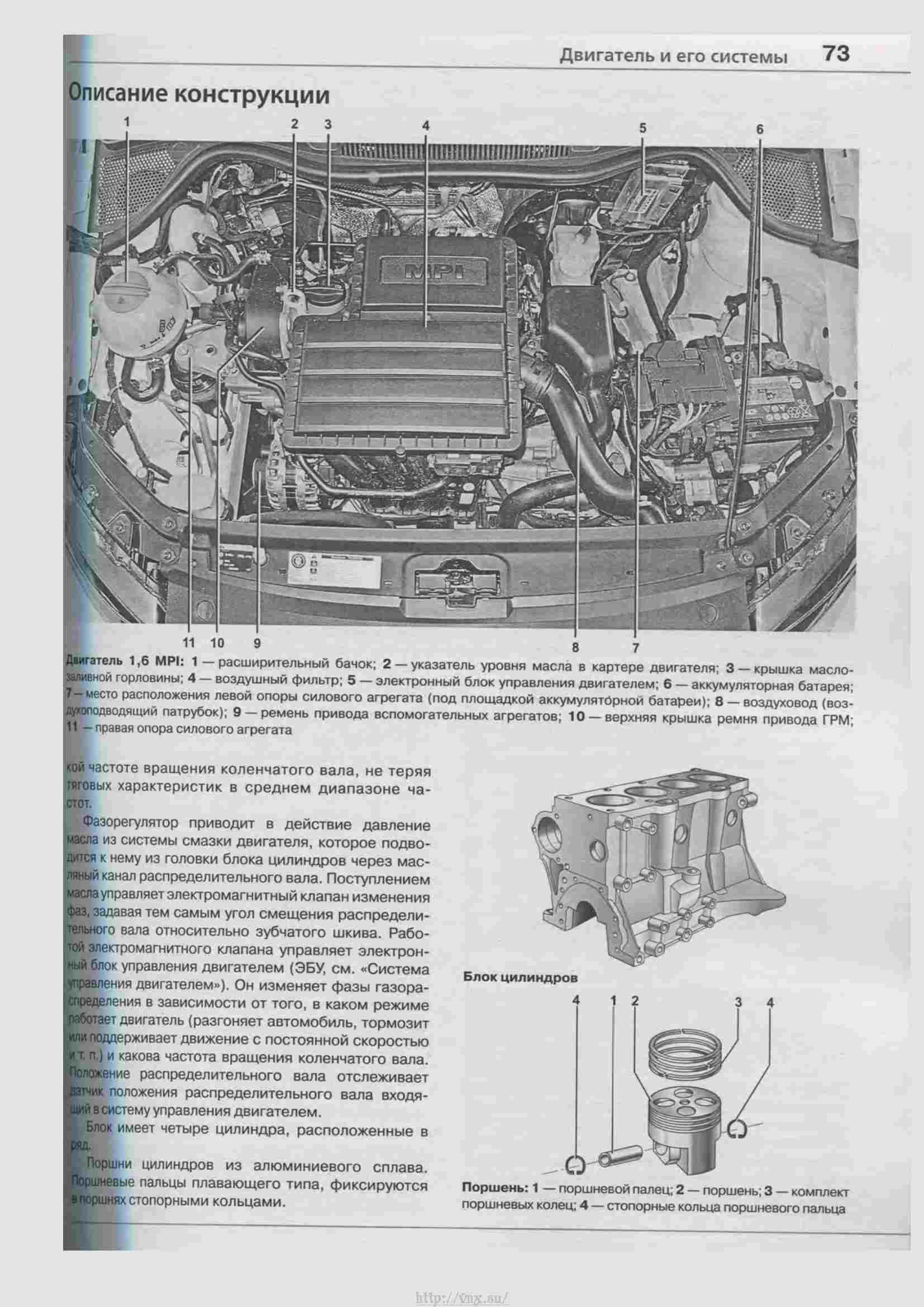 Органы управления фольксваген поло