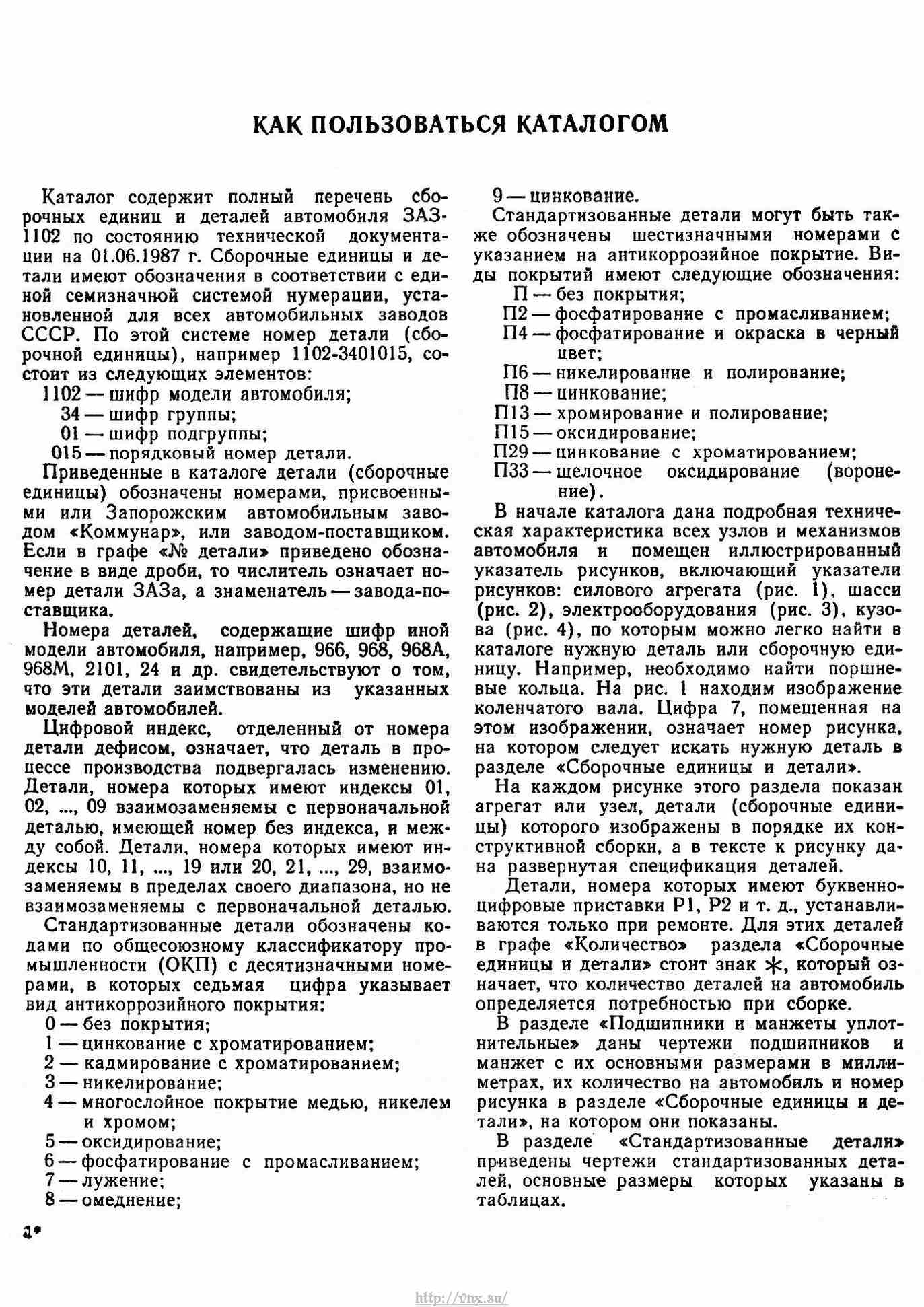 Каталог заз вида